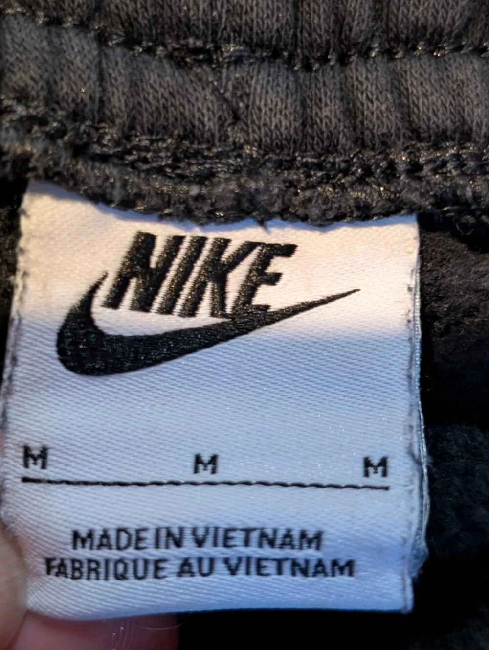 Nike Mens  Black Cargo Cotton Blend Joggers Size Medium